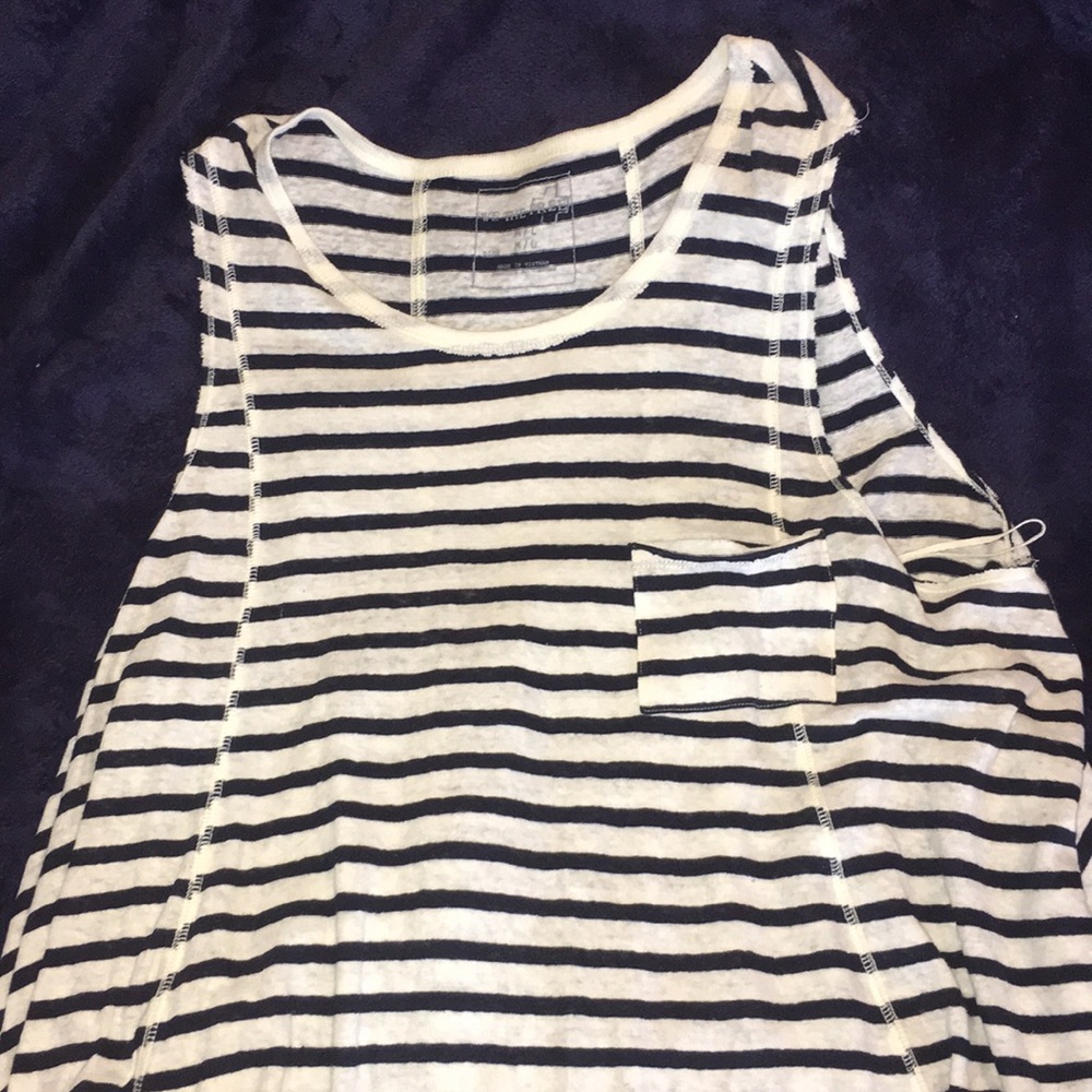 Free people navy striped tank top